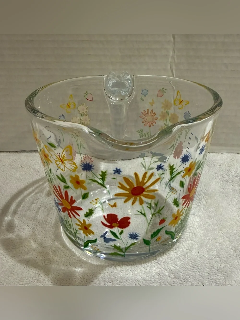 Dolly Parton 2 Cup Glass Measuring Cup Wildflower Butterfly Dishwasher Safe New